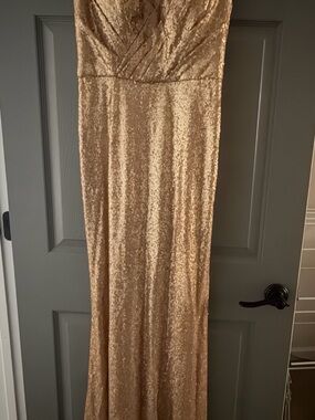 Bari Jay Gold Velvet Maxi Dress